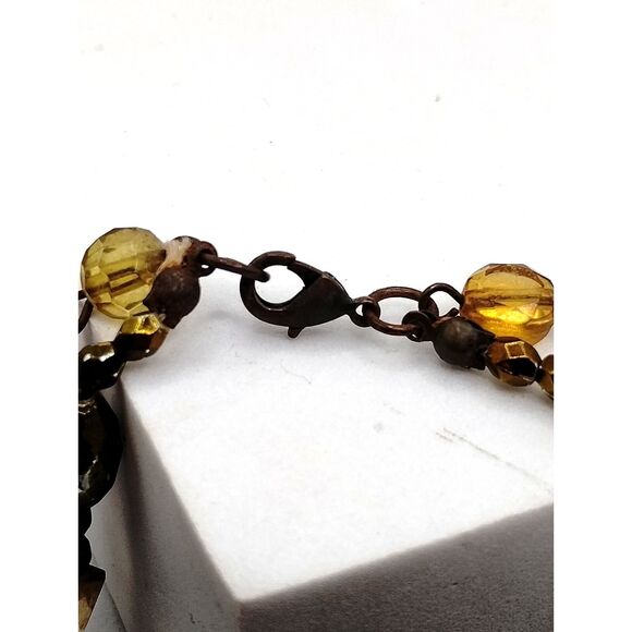 Necklace of 2 Strands of Multi Colored Beads in Fall Colors for Holidays - Picture 3 of 6